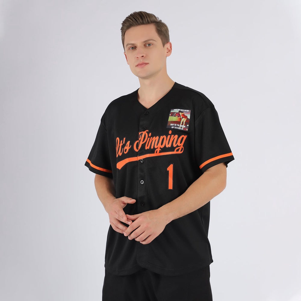 Custom Black Orange Baseball Jersey, Custom team Baseball Jersey Maker, Baseball Shirts