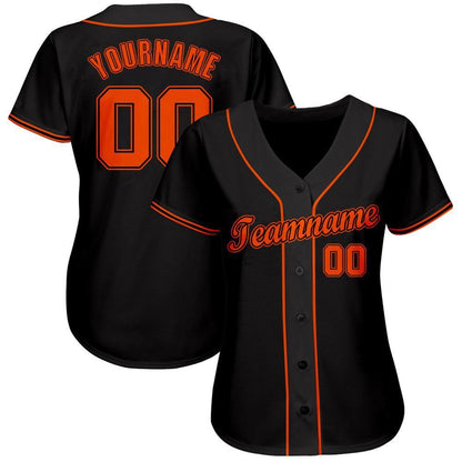 Custom Black Orange Baseball Jerseys, Custom team Baseball Jersey Maker, Baseball Shirts