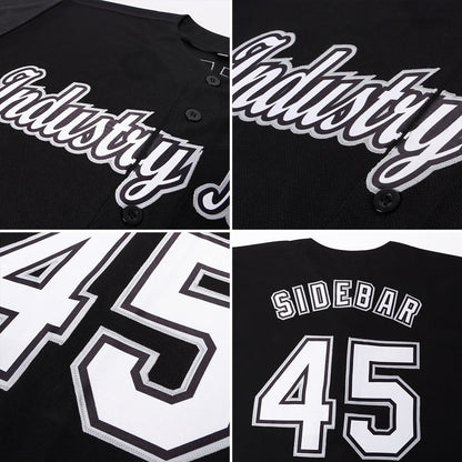 Custom Black White-Gray Baseball Jersey, Custom team Baseball Jersey Maker, Baseball Shirts