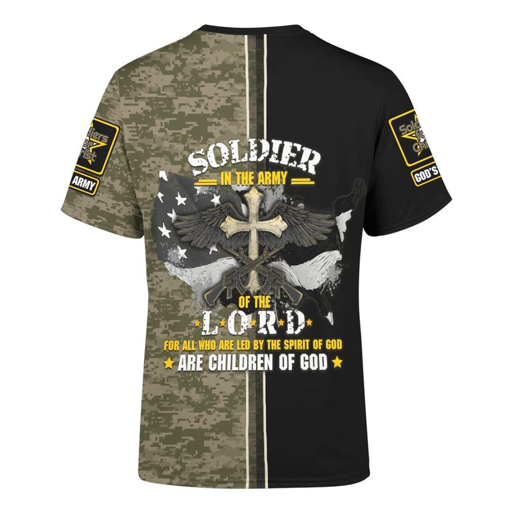 Customized God Bless American Veterans Jesus All Over Print 3D T-Shirt, Christian 3D T Shirt, Christian T Shirt, Christian Apparel