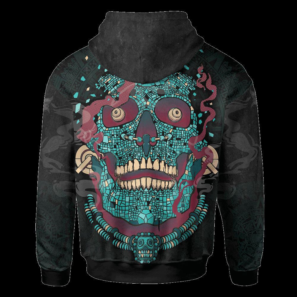 Customized Mexico 3D Hoodie, The Aztec Mosaic Mask Maya Aztec All Over Printed 3D Hoodie, Aztec Hoodie, Mexico Shirt