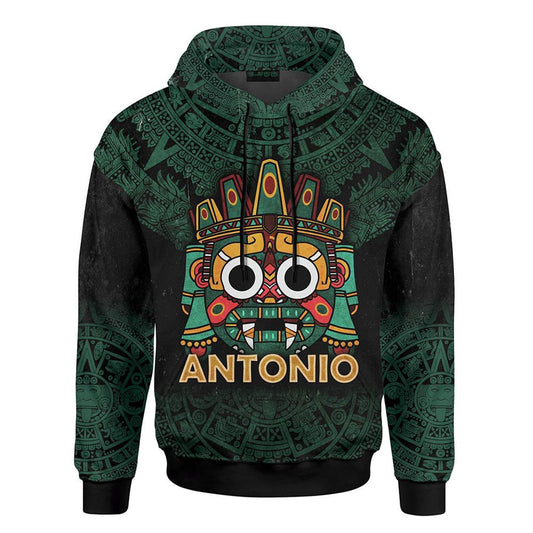 Customized Mexico 3D Hoodie, Tlaloc Aztec God Aztec Maya Mexica All Over Printed 3D Hoodie, Aztec Hoodie, Mexico Shirt