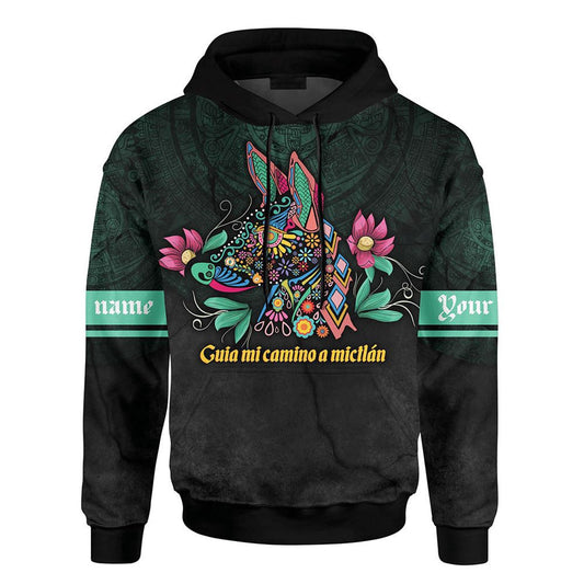 Customized Mexico 3D Hoodie, Xolo Day Of The Dead Maya Aztec All Over Printed 3D Hoodie, Aztec Hoodie, Mexico Shirt