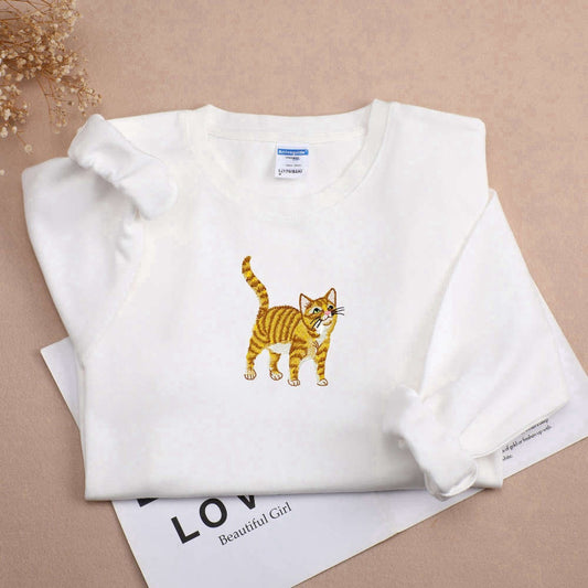 Embroidered Custom Sweatshirts, Cat Sweatshirt, Pet Sweatshirt, Custom Embroidered Pet Sweatshirt For Family, Christmas Gift