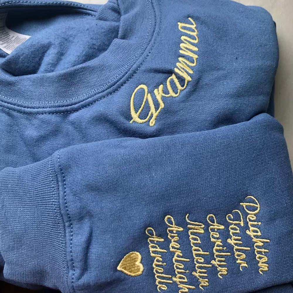 Embroidered Custom Sweatshirts, Custom Embroidered Gigi Sweatshirt, Christmas Gift