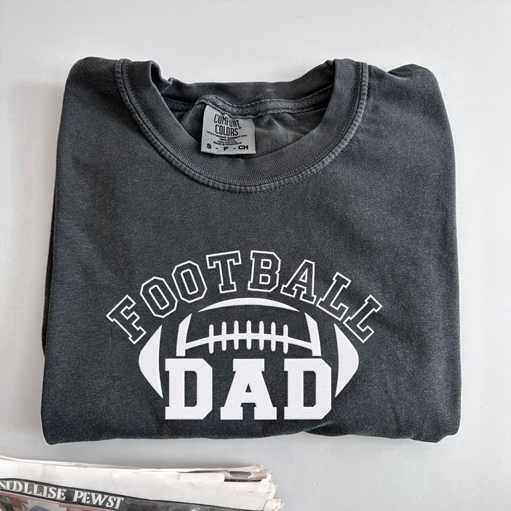 Embroidered Custom Sweatshirts, Embroidered Football Dad Sweatshirt, Christmas Gift