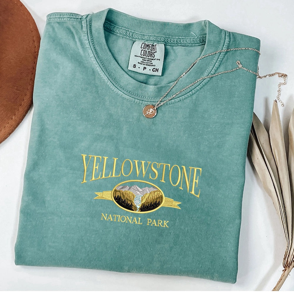 Embroidered Custom Sweatshirts, Embroidered Yellowstone National Park Sweatshirt, Christmas Gift