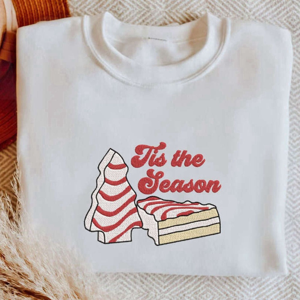 Embroidered Custom Sweatshirts, Tis The Season, Embroidered Tis The Season Sweatshirt, Gift For Christmas, Christmas Gift