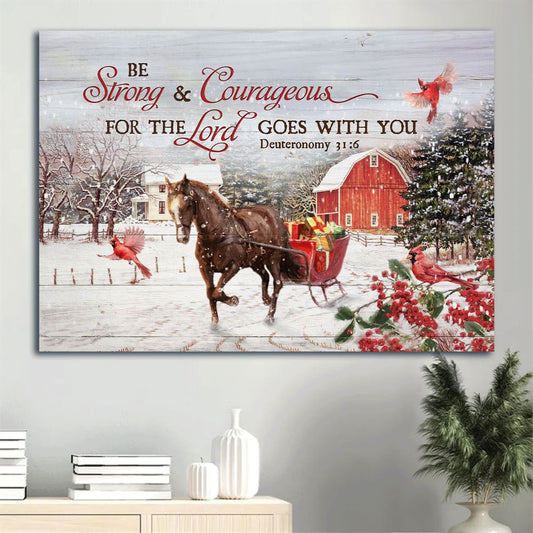 Farm Canvas, Horse, Christmas Gift Car, Cardinal, Winter Gift For Christian Canvas, Farmhouse Canvas, Vintage Farm Prints, Farmhouse Wall Decor