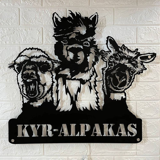 Farm Metal Sign, Custom Alpaka Farmhouse Custom Metal Sign, Farm Metal Wall Hangings, Farm Metal Artwork
