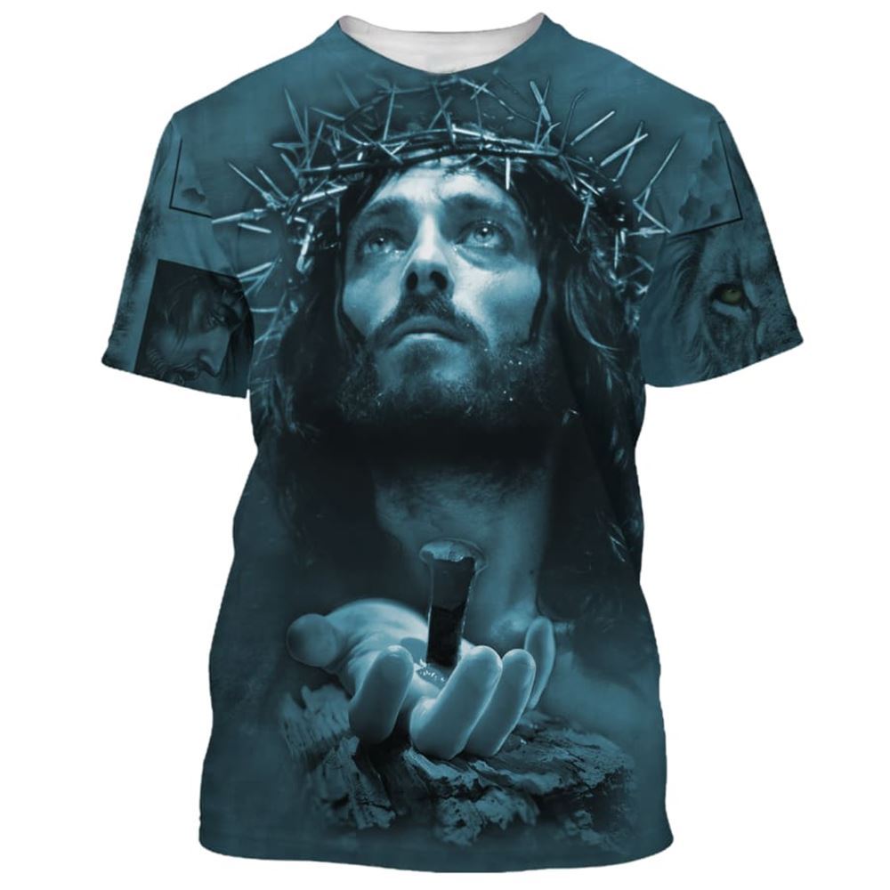 Jesus Hands Nails All Over Print 3D T Shirt, Christian 3D T Shirt, Christian Gift, Christian T Shirt