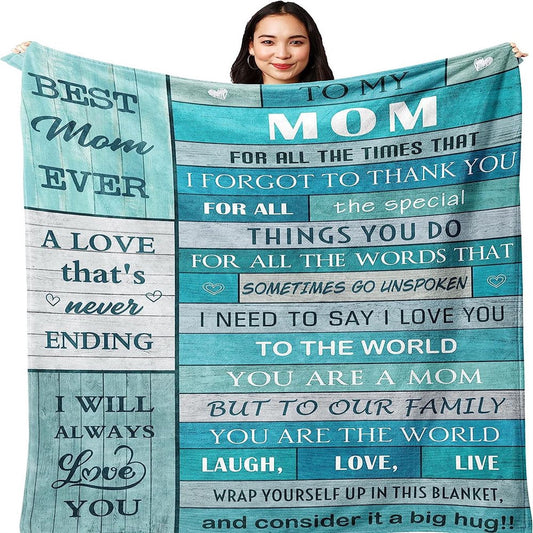 Mom Throw Blankets, Blankets Ideas for Mom, Best Mom Gifts for Mother's Day Valentine's Day, Valentine Blanket