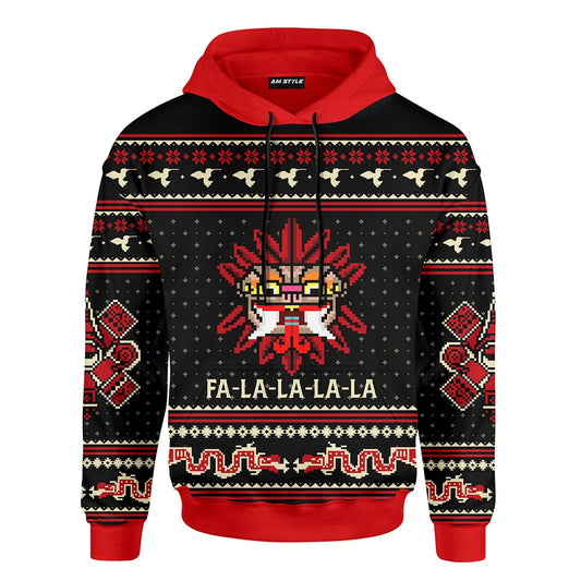 Mexico 3D Hoodie, Falalala Aztec Aztec Maya Mexica Christmased Sweater All Over Printed 3D Hoodie, Aztec Hoodie, Mexico Shirt