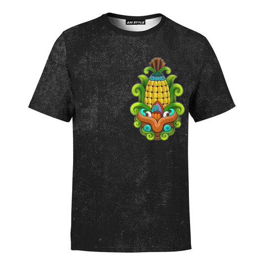 Mexico 3D T Shirt, The Maya Maize God Maya Aztec Calendar All Over Print 3D T Shirt, Custom Mexican T Shirt, Mexican Aztec Shirts