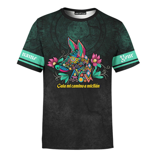 Mexico 3D T Shirt, Xolo Day Of The Dead Maya Aztec All Over Print 3D T Shirt, Custom Mexican T Shirt, Mexican Aztec Shirts