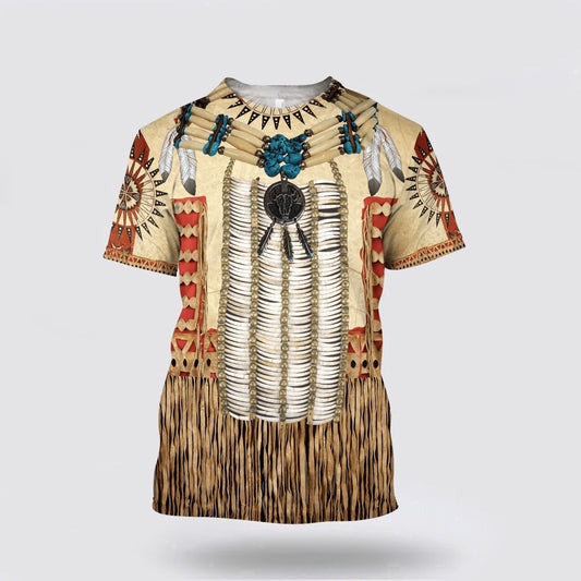 Native American T Shirt, Homeland Style Native American 3D All Over Printed T Shirt, Native American Graphic Tee For Men Women