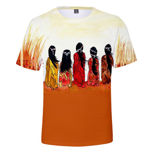 Native American T Shirt, Indian Girls Native American 3D All Over Printed T Shirt, Native American Graphic Tee For Men Women