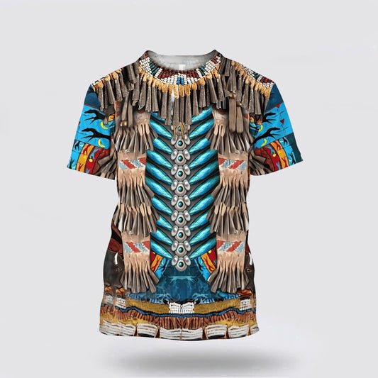 Native American T Shirt, Indigenous Essence Native American 3D All Over Printed T Shirt, Native American Graphic Tee For Men Women