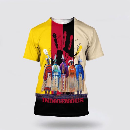 Native American T Shirt, Indigenous People Native American 3D All Over Printed T Shirt, Native American Graphic Tee For Men Women