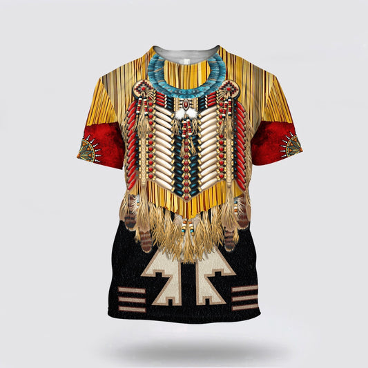 Native American T Shirt, Local Flavor Chic Native American 3D All Over Printed T Shirt, Native American Graphic Tee For Men Women