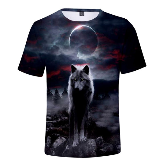 Native American T Shirt, Moon Wolf Winter Native American 3D All Over Printed T Shirt, Native American Graphic Tee For Men Women