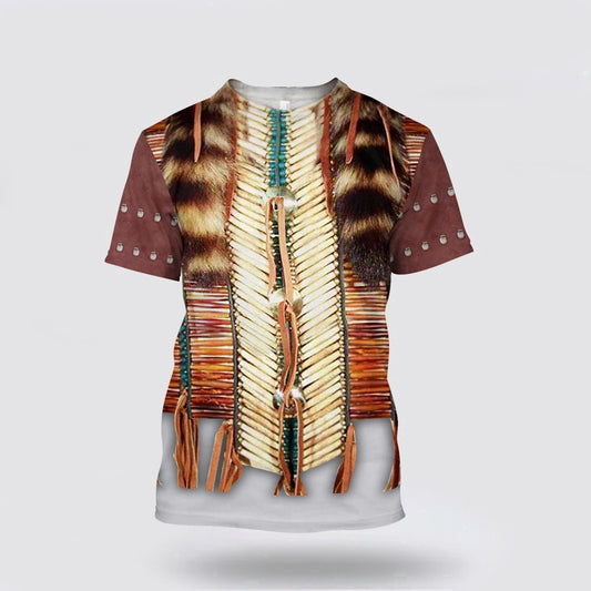 Native American T Shirt, Motifs Native American 3D All Over Printed T Shirt, Native American Graphic Tee For Men Women