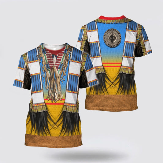 Native American T Shirt, Mystic Wofl Native American 3D All Over Printed T Shirt, Native American Graphic Tee For Men Women