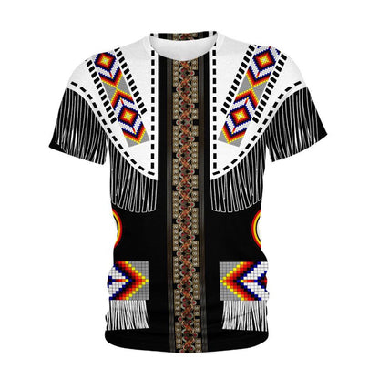 Native American T Shirt, Native American Connecting Pattern All Over Printed T Shirt, Native American Graphic Tee For Men Women