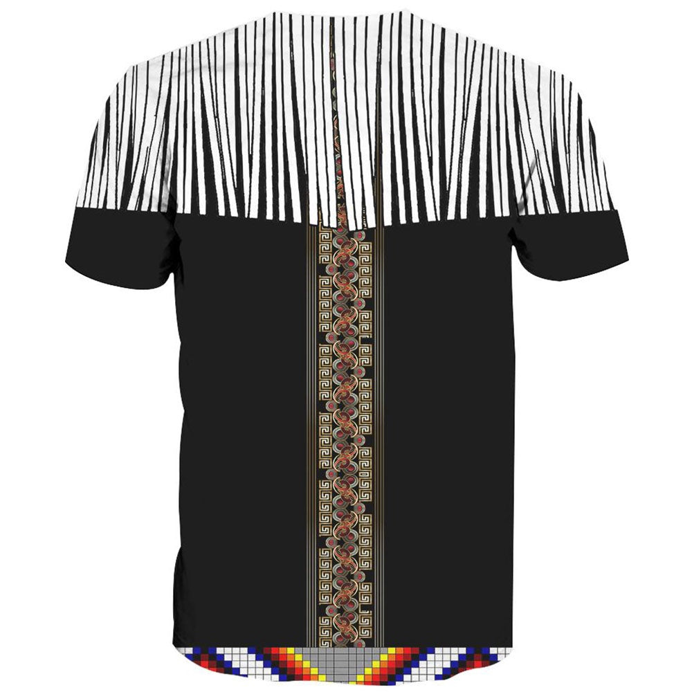 Native American T Shirt, Native American Connecting Pattern All Over Printed T Shirt, Native American Graphic Tee For Men Women