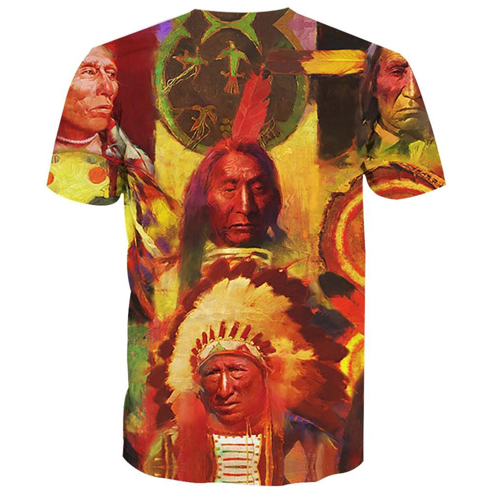 Native American T Shirt, Native American Culture Art All Over Printed T Shirt, Native American Graphic Tee For Men Women