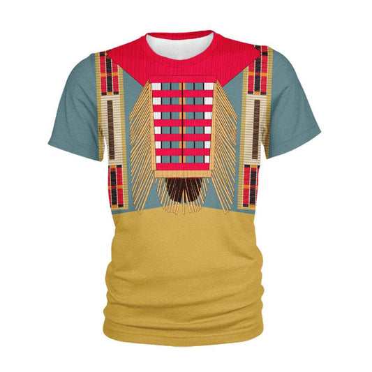Native American T Shirt, Native American Culture Motifs All Over Printed T Shirt, Native American Graphic Tee For Men Women