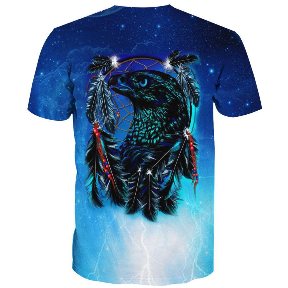 Native American T Shirt, Native American Dreamcetcher Eagle All Over Printed T Shirt, Native American Graphic Tee For Men Women