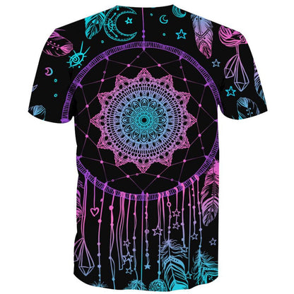 Native American T Shirt, Native American Dreamy Purple All Over Printed T Shirt, Native American Graphic Tee For Men Women