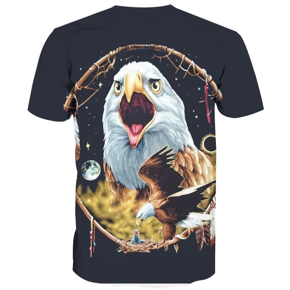 Native American T Shirt, Native American Eagle And Black All Over Printed T Shirt, Native American Graphic Tee For Men Women