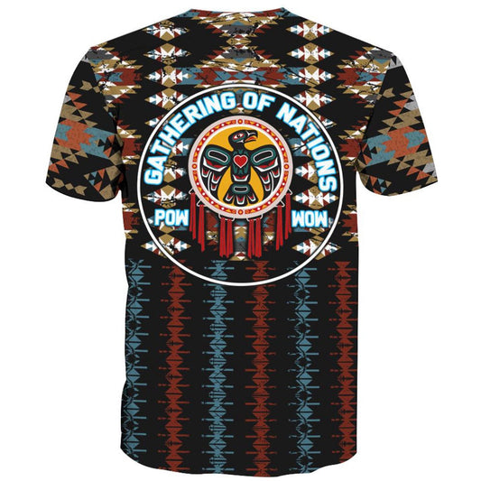 Native American T Shirt, Native American Eagle Gathering Of Nations All Over Printed T Shirt, Native American Graphic Tee For Men Women
