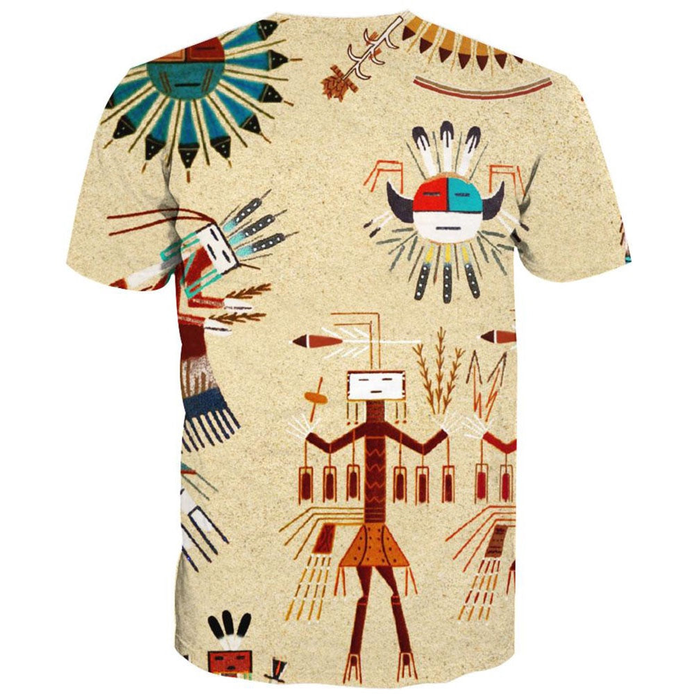 Native American T Shirt, Native American Eagle & Sun All Over Printed T Shirt, Native American Graphic Tee For Men Women