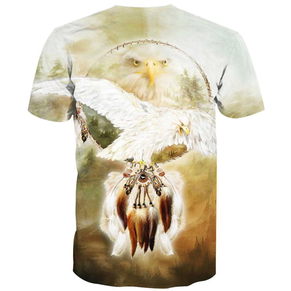 Native American T Shirt, Native American Eagles All Over Printed T Shirt, Native American Graphic Tee For Men Women