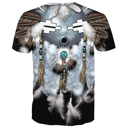 Native American T Shirt, Native American Face All Over Printed T Shirt, Native American Graphic Tee For Men Women