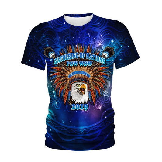 Native American T Shirt, Native American Gathering Of Nations Galaxy All Over Printed T Shirt, Native American Graphic Tee For Men Women