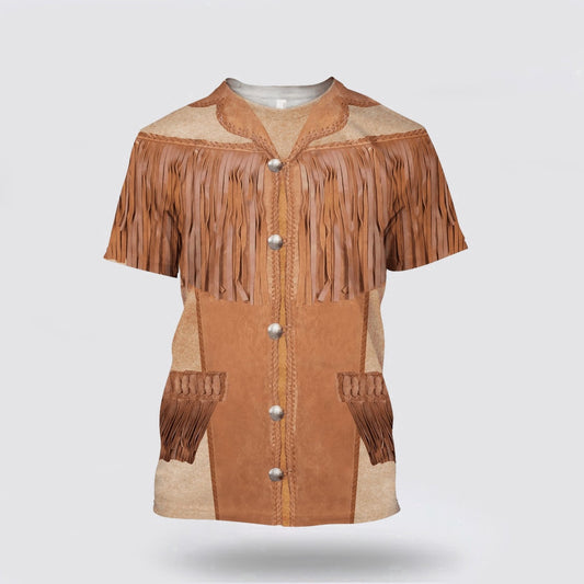 Native American T Shirt, Nostalgic Native American 3D All Over Printed T Shirt, Native American Graphic Tee For Men Women
