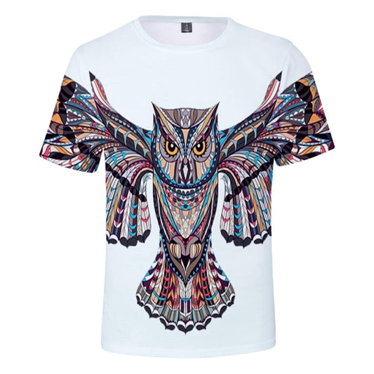 Native American T Shirt, Owl Native American 3D All Over Printed T Shirt, Native American Graphic Tee For Men Women