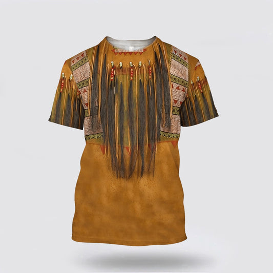 Native American T Shirt, Patriotic Essence Native American 3D All Over Printed T Shirt, Native American Graphic Tee For Men Women