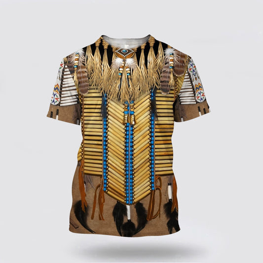 Native American T Shirt, Reminisce Native American 3D All Over Printed T Shirt, Native American Graphic Tee For Men Women