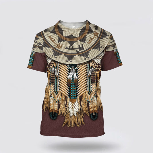 Native American T Shirt, Retro American Native American 3D All Over Printed T Shirt, Native American Graphic Tee For Men Women