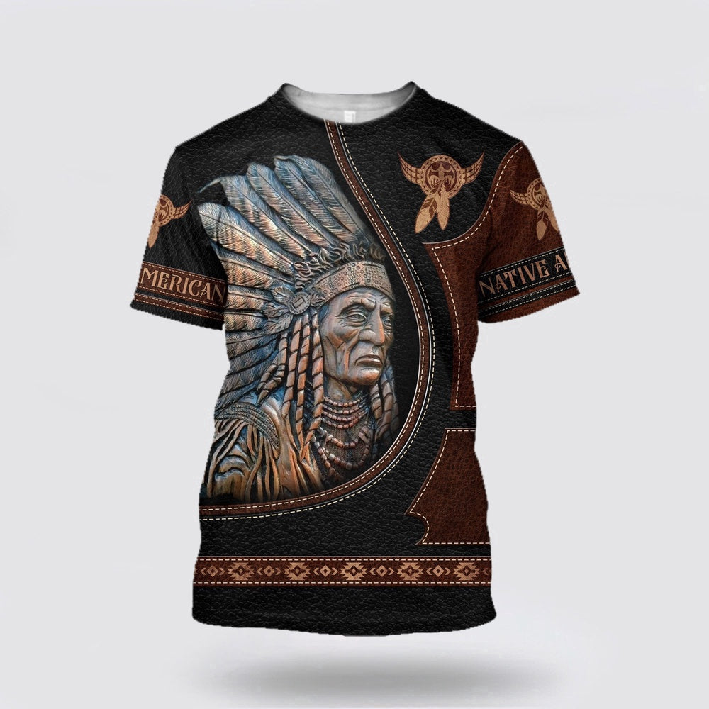 Native American T Shirt, Ride Apparel Native American 3D All Over Printed T Shirt, Native American Graphic Tee For Men Women
