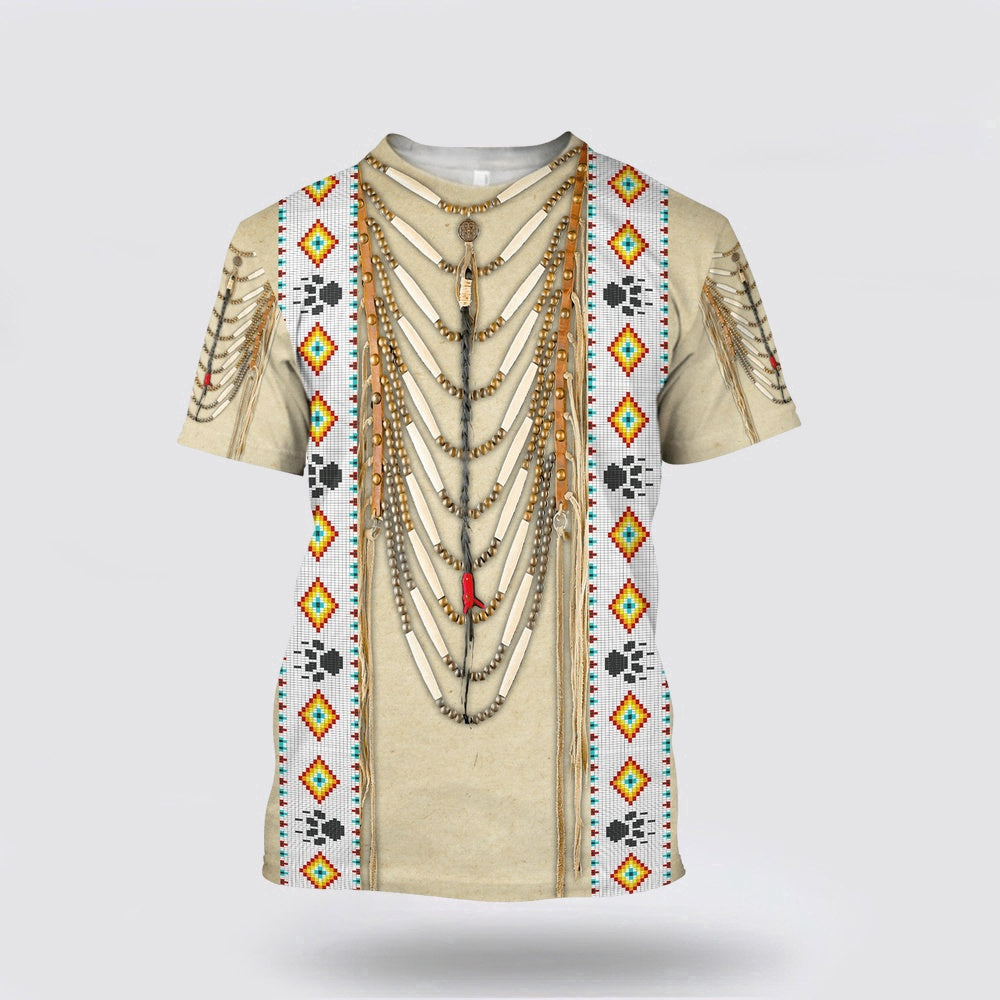 Native American T Shirt, Simplicity Native American 3D All Over Printed T Shirt, Native American Graphic Tee For Men Women
