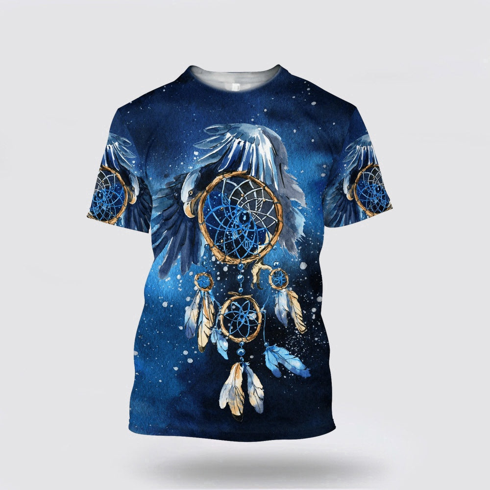 Native American T Shirt, Sink Into A Beautiful Dream Native American 3D All Over Printed T Shirt, Native American Graphic Tee For Men Women