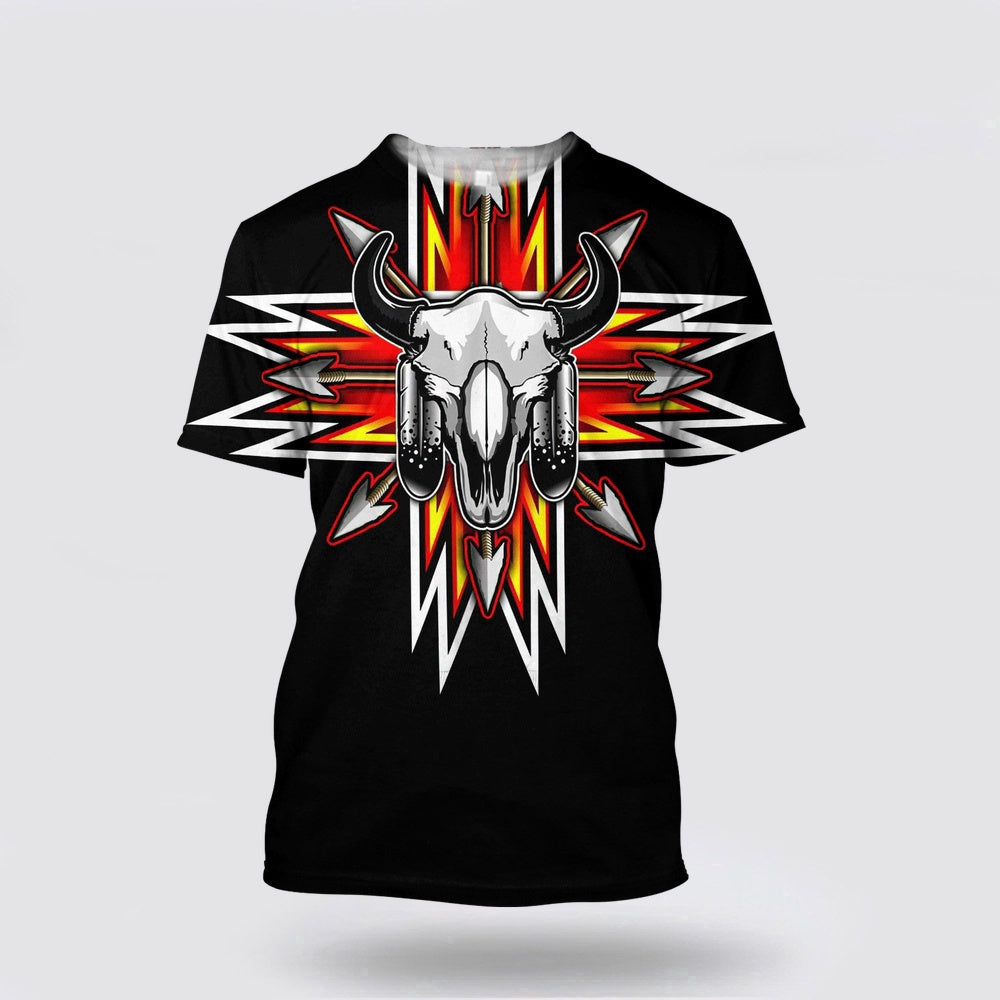 Native American T Shirt, Spirit Of Bravery Native American 3D All Over Printed T Shirt, Native American Graphic Tee For Men Women