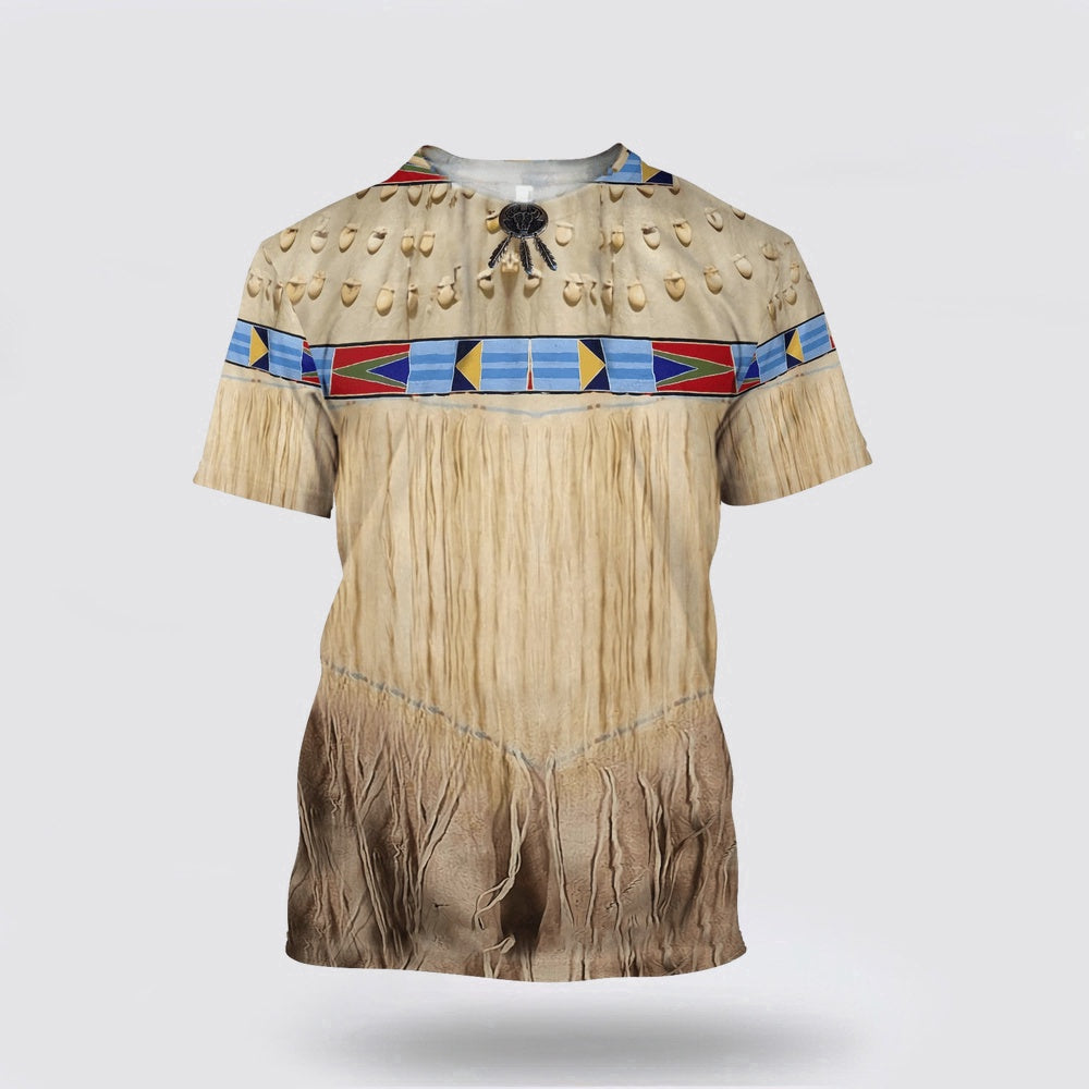 Native American T Shirt, Spirit Of Nature Native American 3D All Over Printed T Shirt, Native American Graphic Tee For Men Women