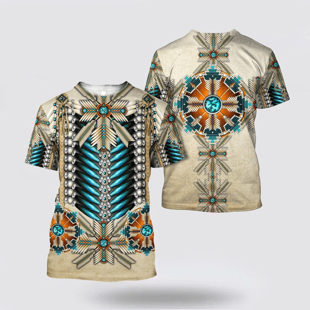 Native American T Shirt, Spiritual Native American 3D All Over Printed T Shirt, Native American Graphic Tee For Men Women